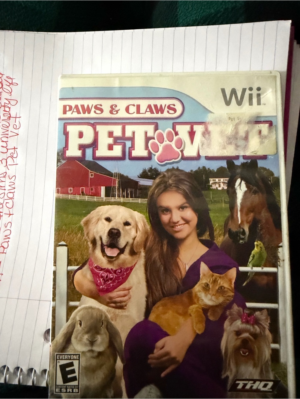 HQ Paws & Claws PET VET Game Cover — Purple, White, Red, Green, Brown